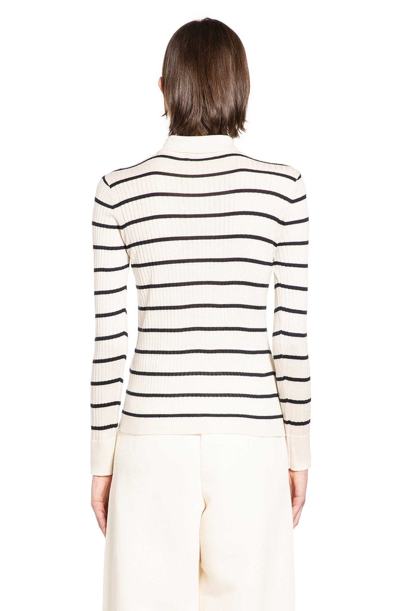 Striped Cashmere Silk Polo