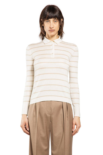 Striped Cashmere Silk Polo