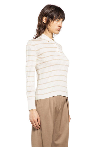 Striped Cashmere Silk Polo