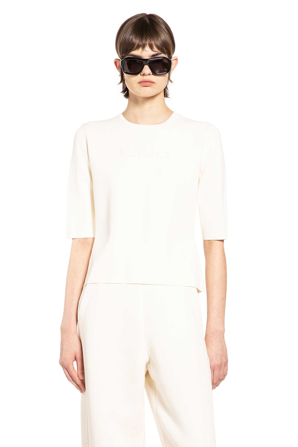 MAX MARA Viscose Nylon Short Sleeve Top woman