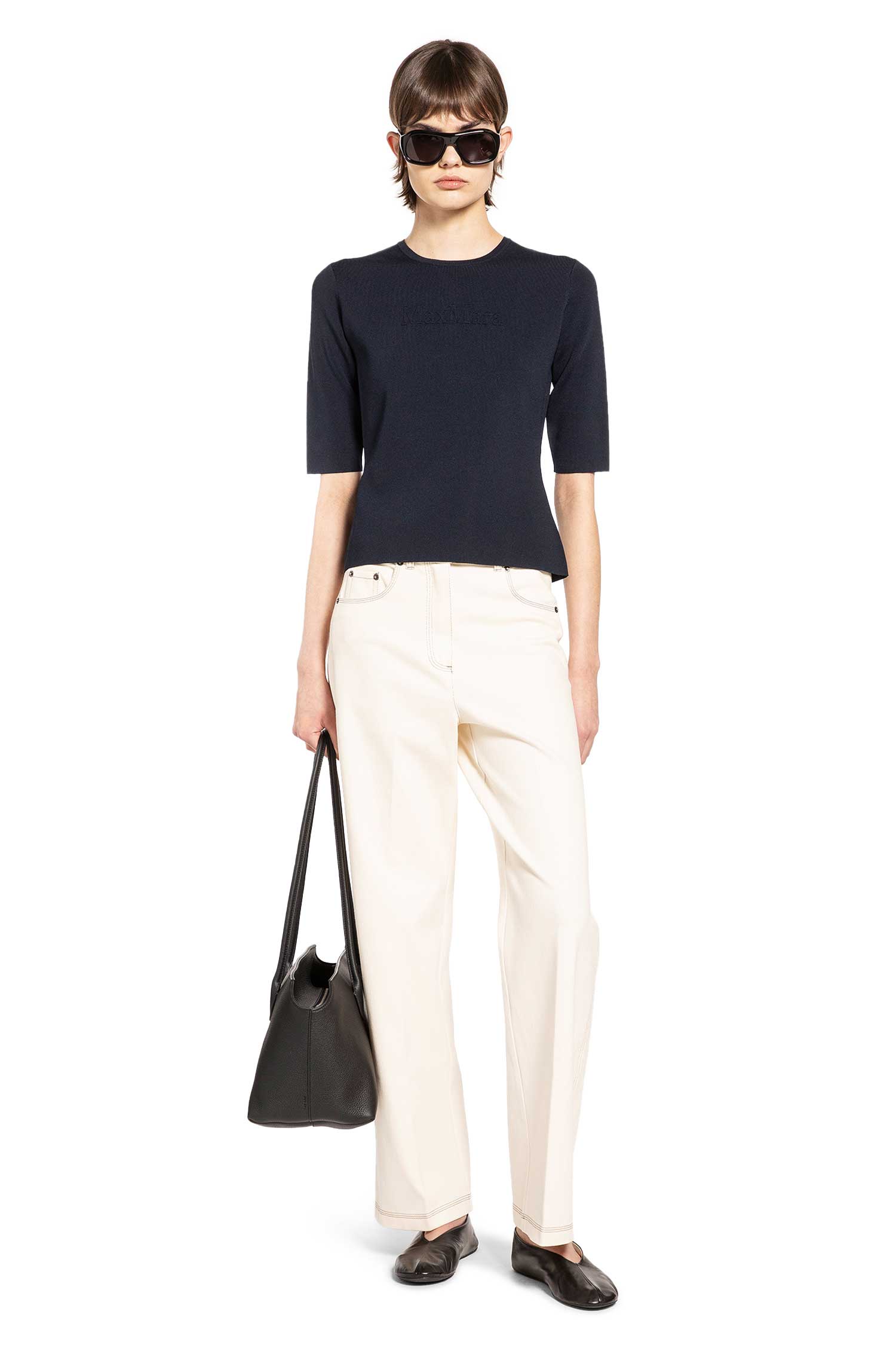Viscose Nylon Short Sleeve Top
