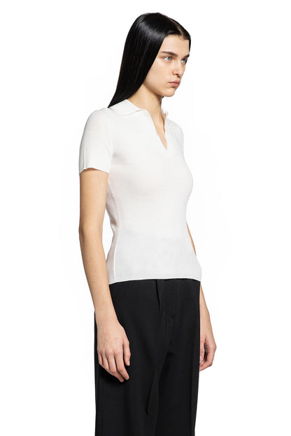 Rib-Knit Wool Polo Shirt