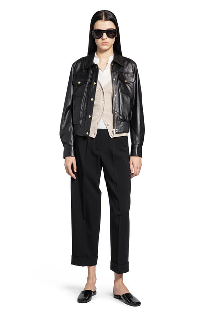 Rib-Knit Wool Polo Shirt