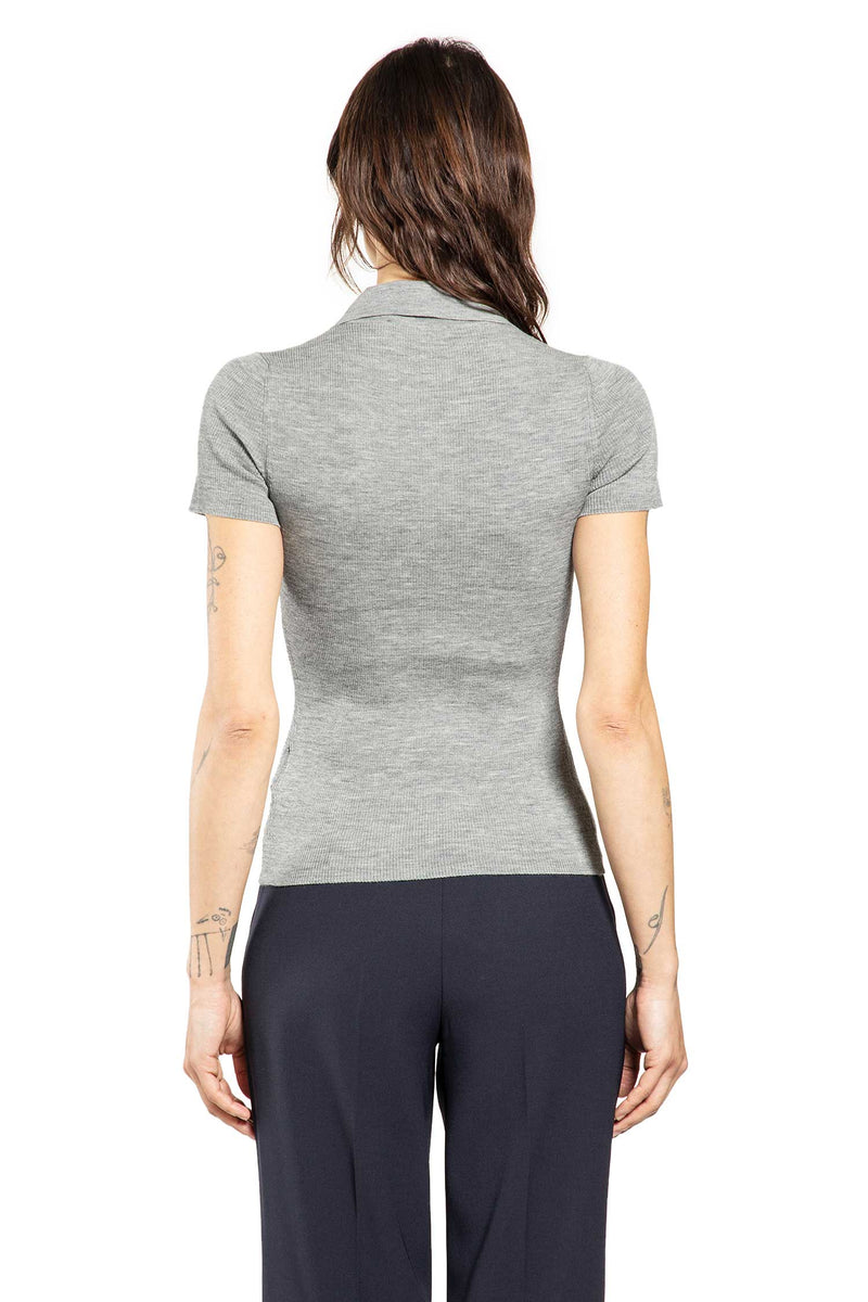 Ribbed-Knit Polo Shirt