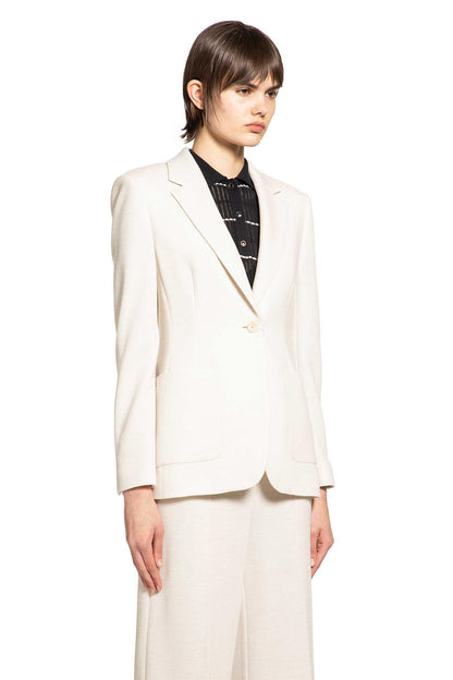 Single-breasted Wool Piqué Blazer