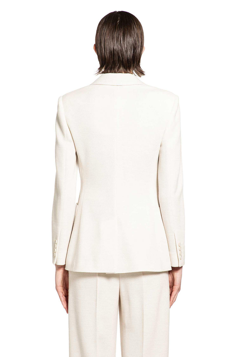 MAX MARA Single-breasted Wool Piqué Blazer woman