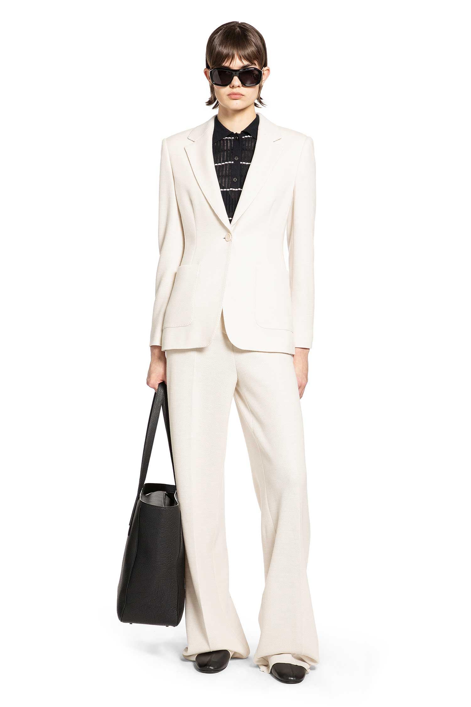 Single-breasted Wool Piqué Blazer