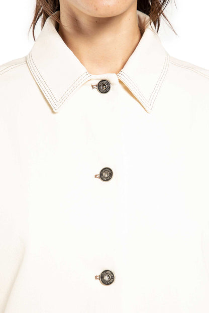 Overshirt in Jersey-Effect Denim