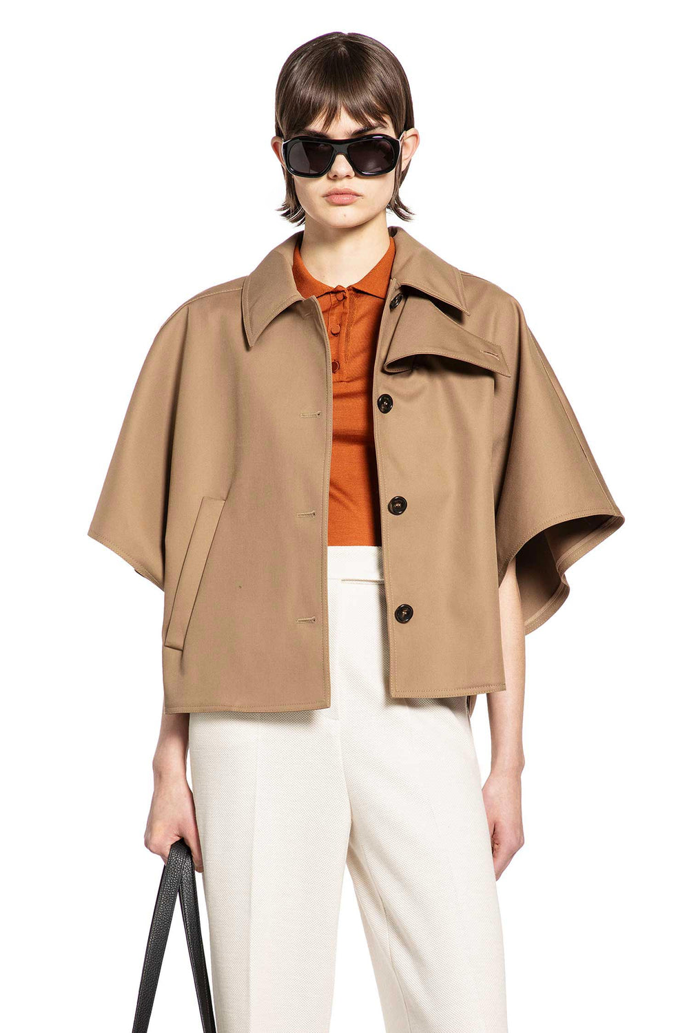 MAX MARA Water-repellent Gabardine Cape woman