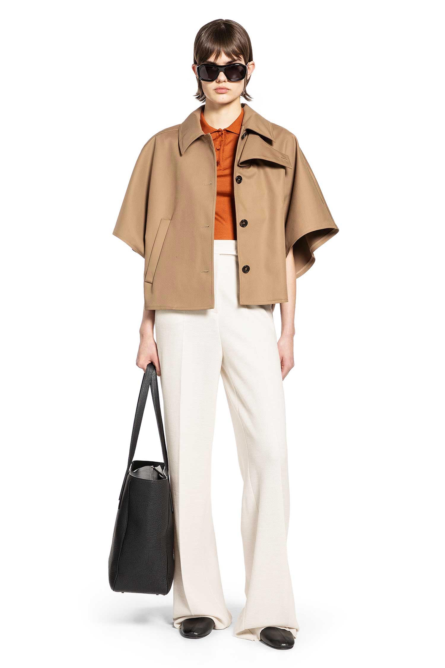 Water-repellent Gabardine Cape