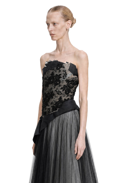 Beaded Brocade Corset Top