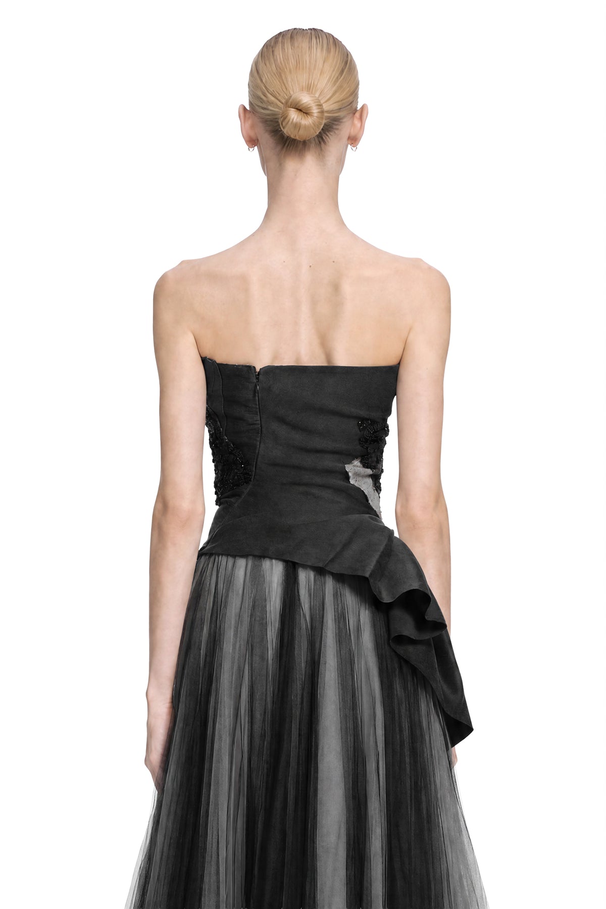 MARC LE BIHAN Beaded Brocade Corset Top woman