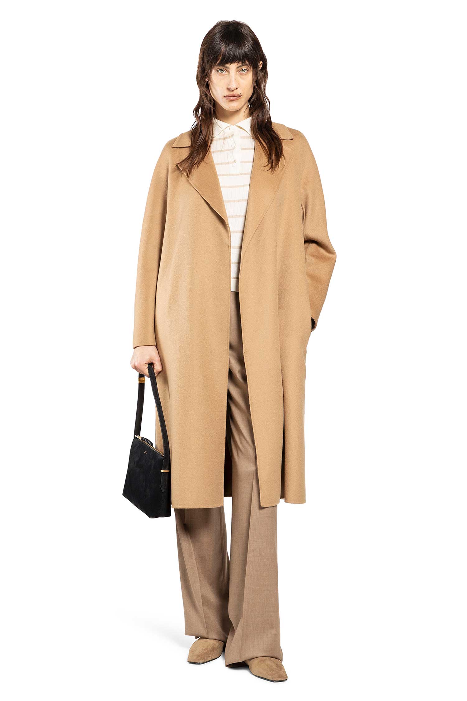Wool Cashmere Silk Wrap Coat