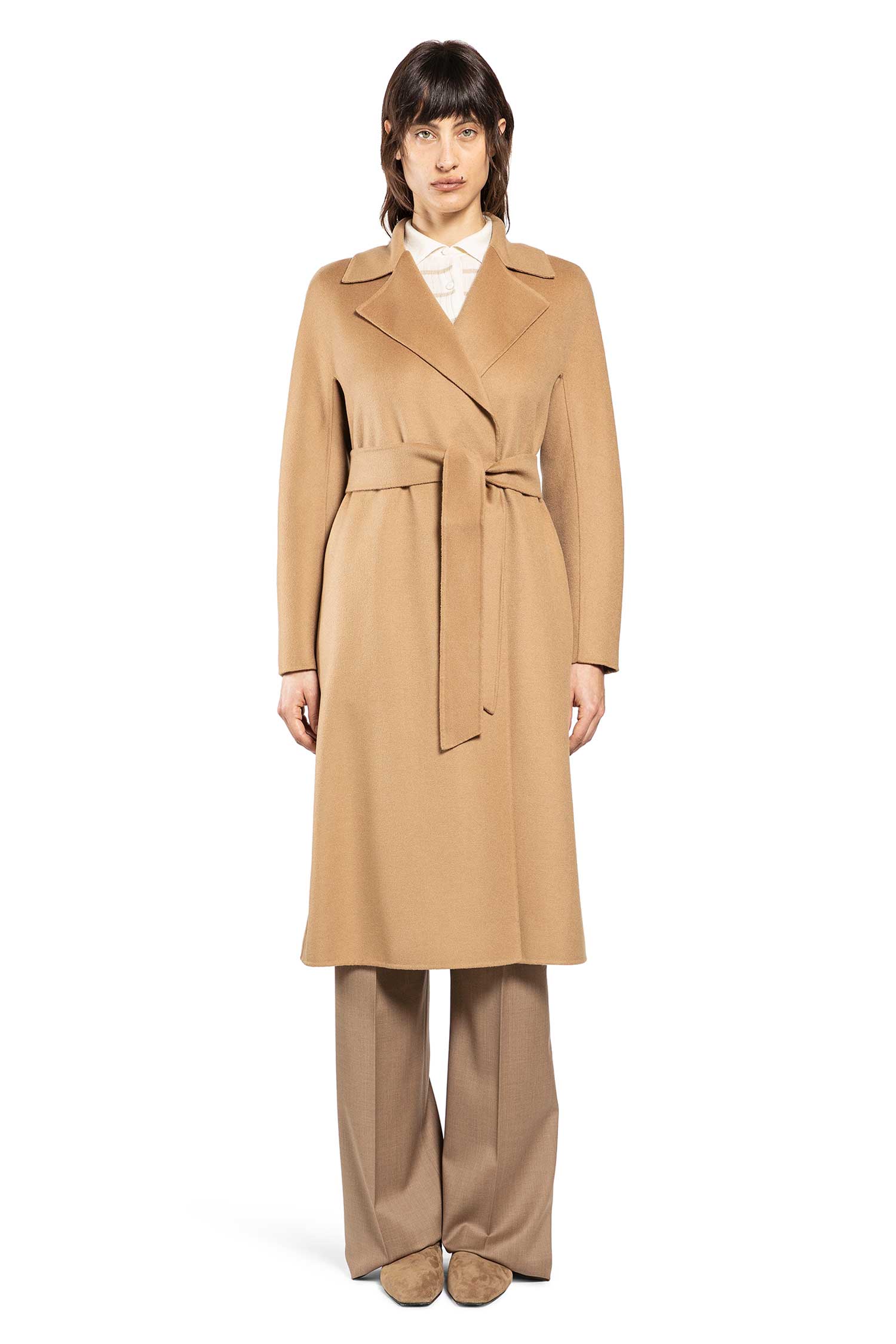 Wool Cashmere Silk Wrap Coat