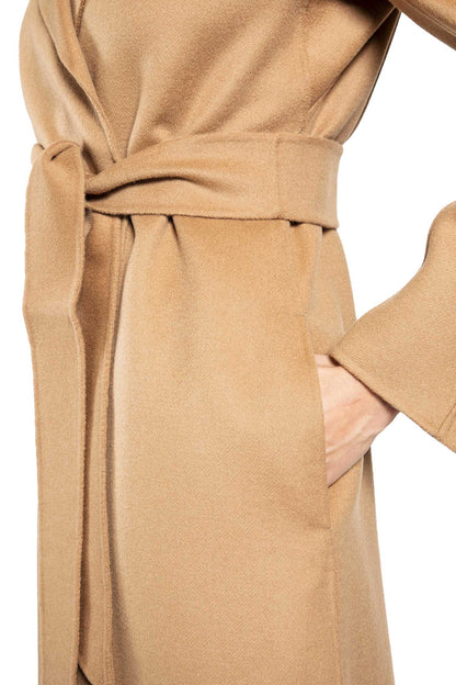 Wool Cashmere Silk Wrap Coat