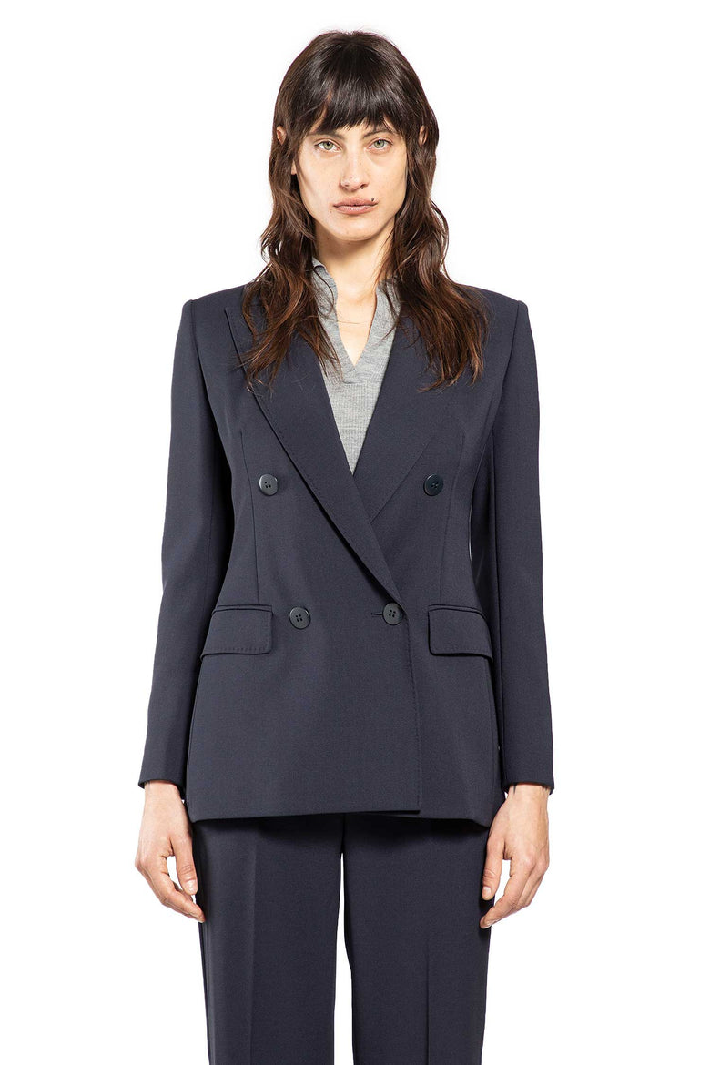 Fitted Wool Crepe Blazer