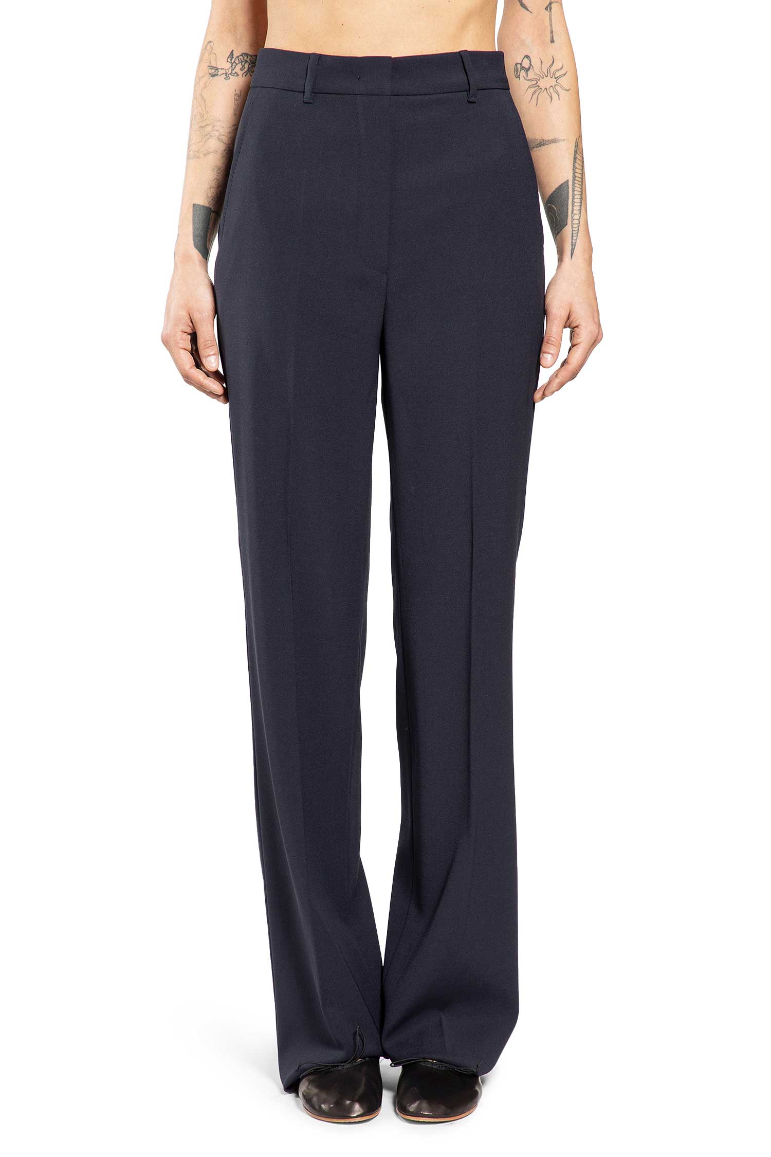 Wool Crepe Trousers