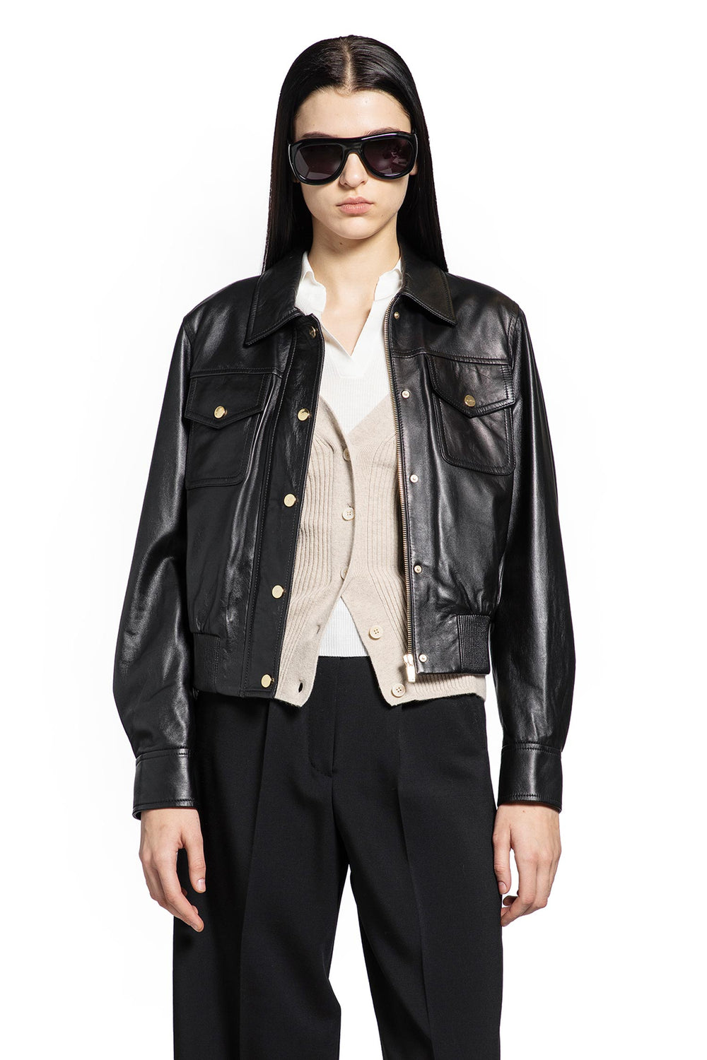 MAX MARA Biada Leather Jacket woman