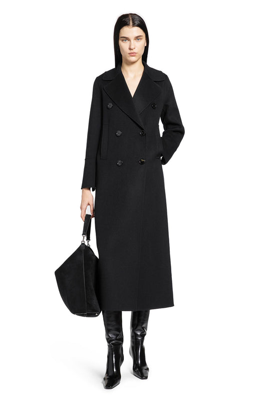 Long Double-Breasted Wool Coat