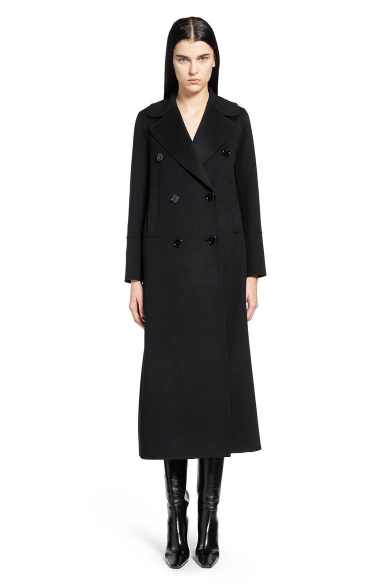 Long Double-Breasted Wool Coat
