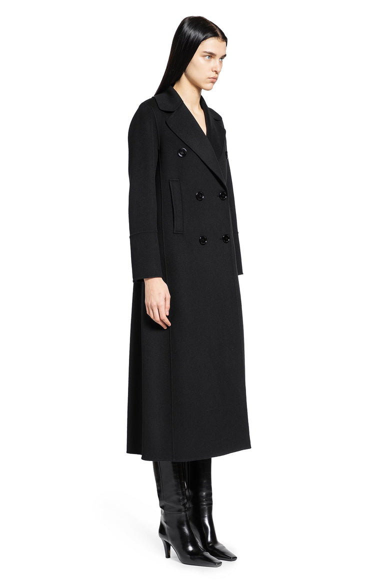 Long Double-Breasted Wool Coat