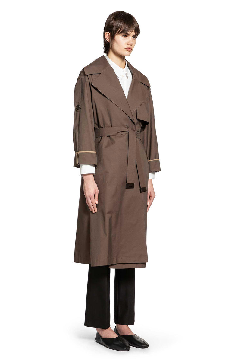 Oversized Water-Repellent Twill Trench Coat