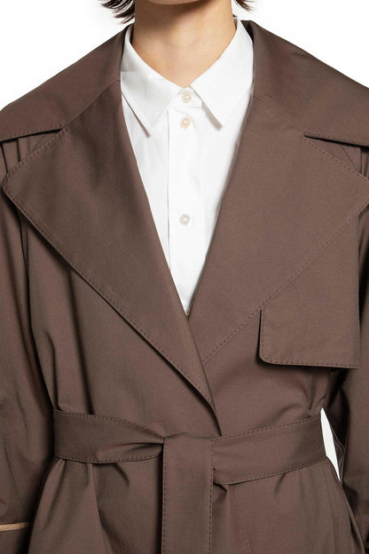 Oversized Water-Repellent Twill Trench Coat