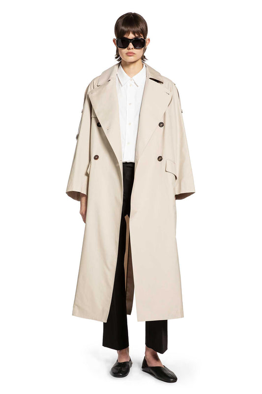 Wide Water-repellent Twill Trench Coat