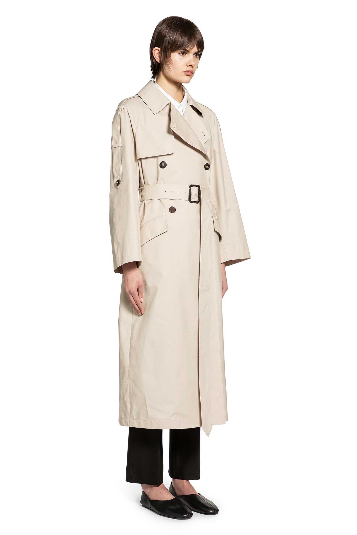 Wide Water-repellent Twill Trench Coat