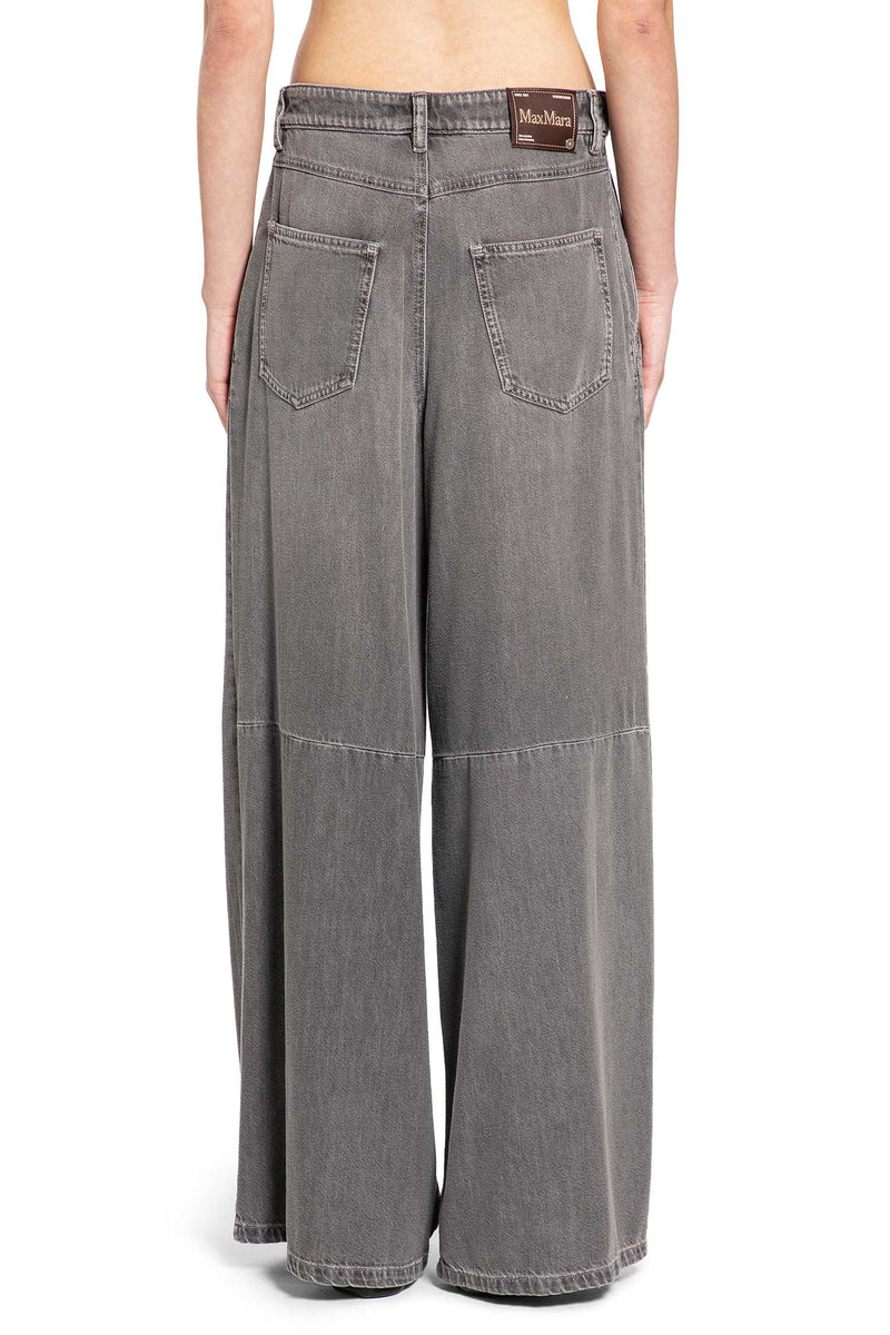 Cotton Viscose Wide Leg Jeans