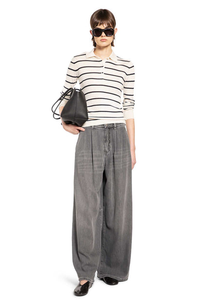 Cotton Viscose Wide Leg Jeans