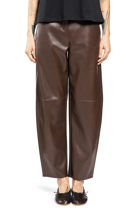 Coated Barrel Leg Trousers