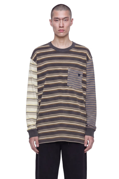 Striped Pocket Long Sleeve T-Shirt