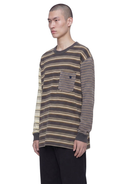 Striped Pocket Long Sleeve T-Shirt