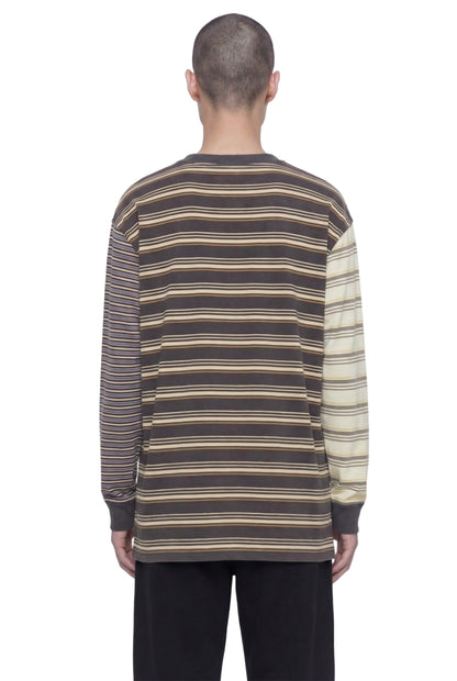 Striped Pocket Long Sleeve T-Shirt