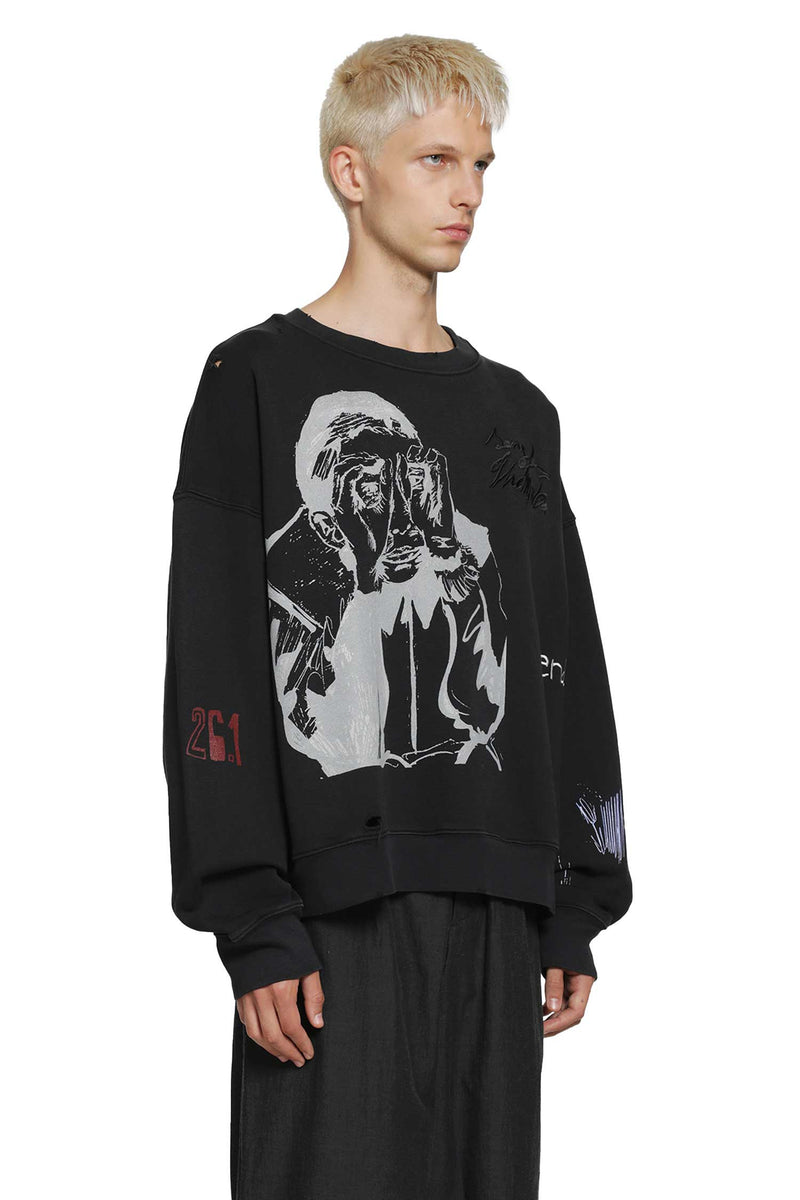 SONG FOR THE MUTE ''Peaking Kid'' Relaxed Sweatshirt man