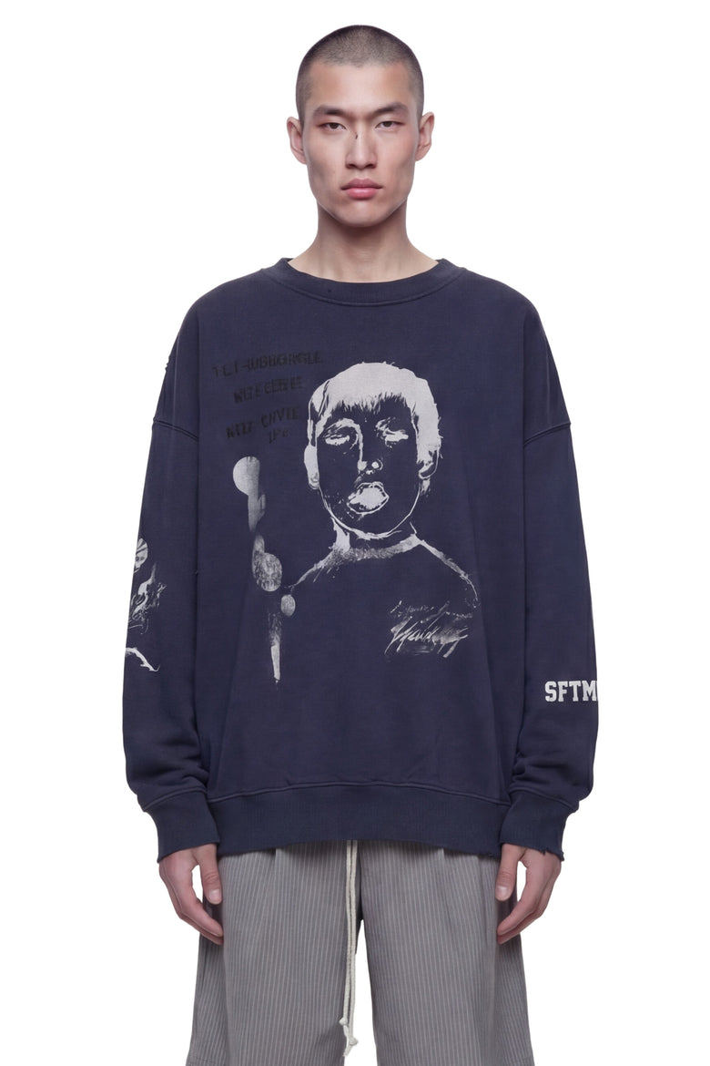 
              ''Yawning Kid'' Relaxed Pullover
            