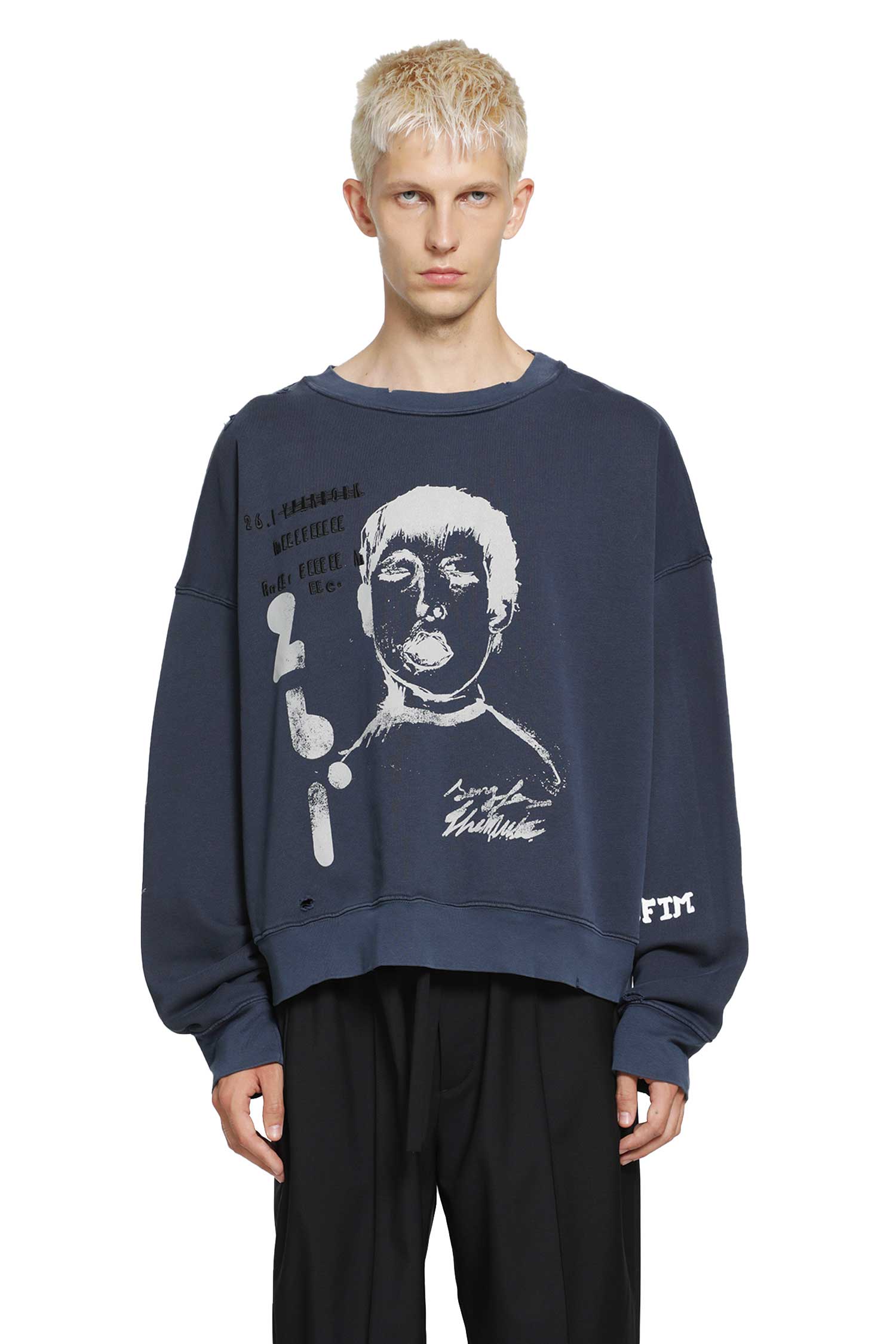 ''Yawning Kid'' Relaxed Sweatshirt