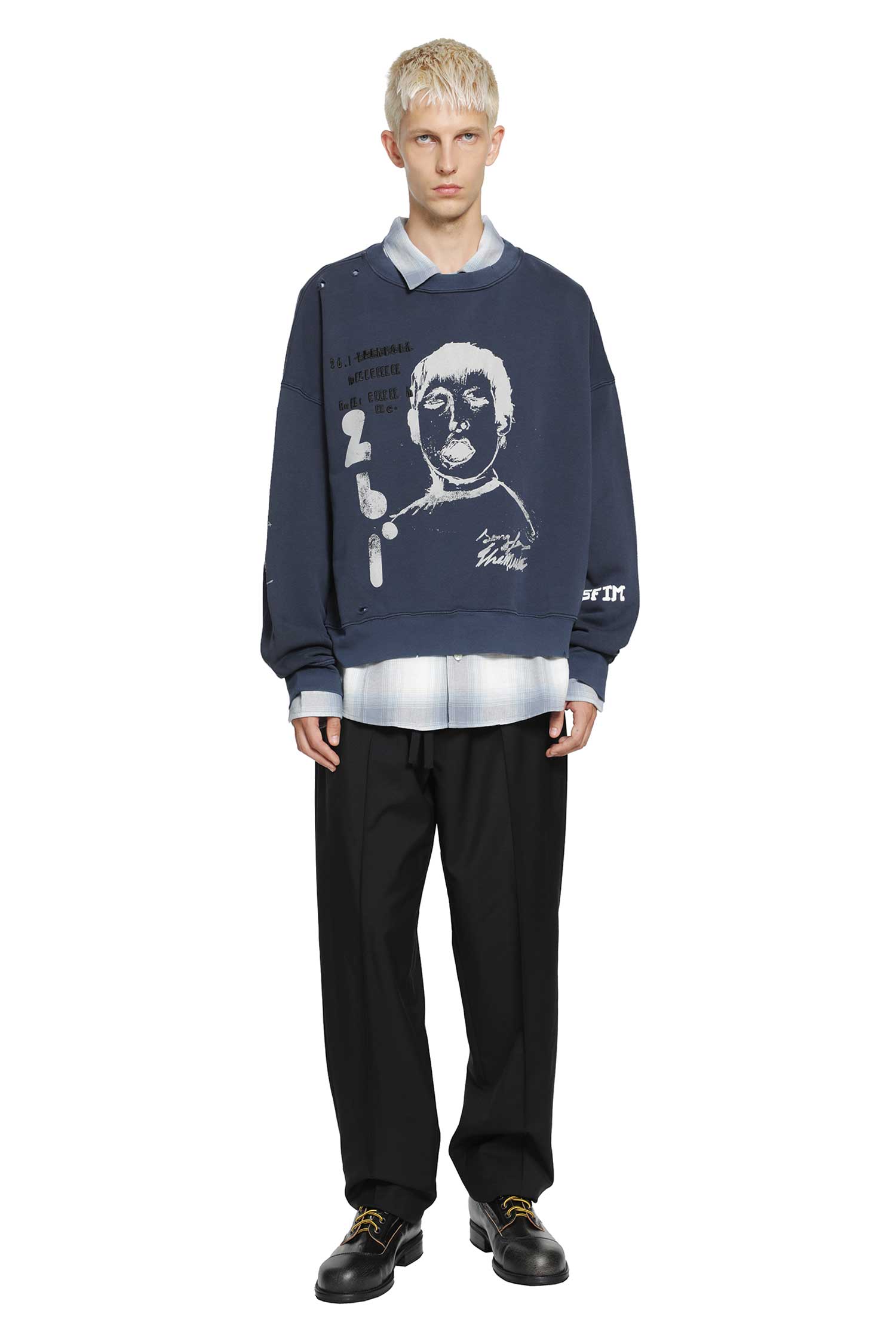 SONG FOR THE MUTE ''Yawning Kid'' Relaxed Sweatshirt man