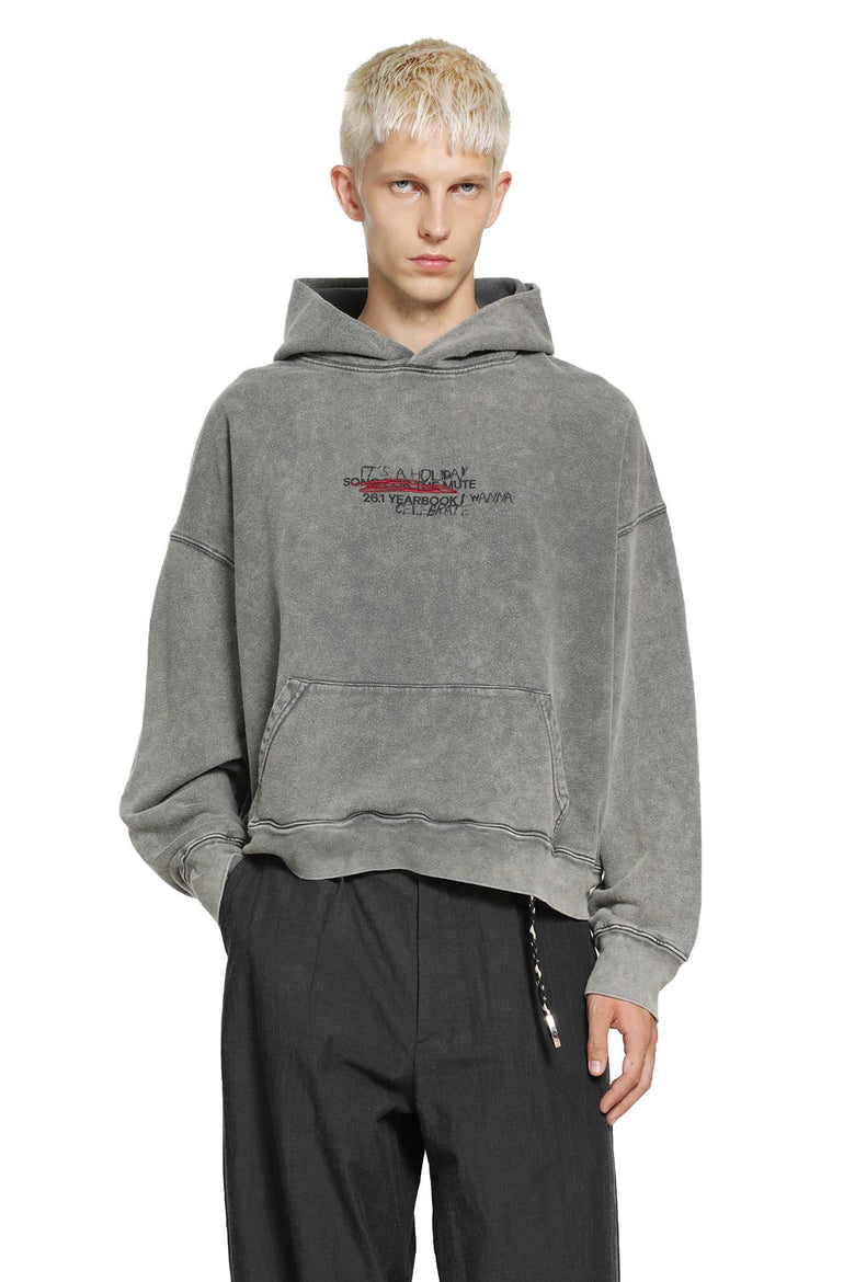SONG FOR THE MUTE ''It's A Holiday'' Relaxed Hoodie French Terry man