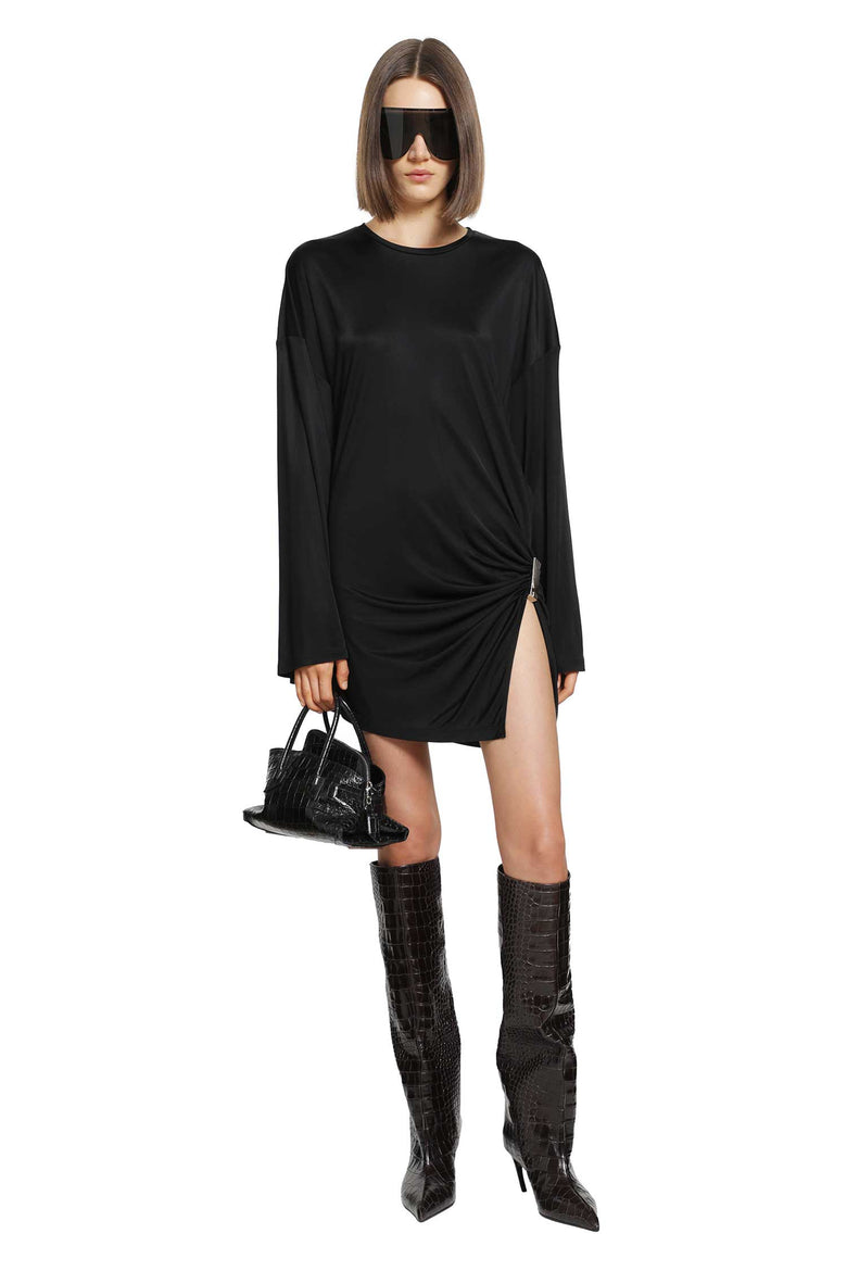 THE ATTICO Fluid Viscose Jersey Mini Dress woman