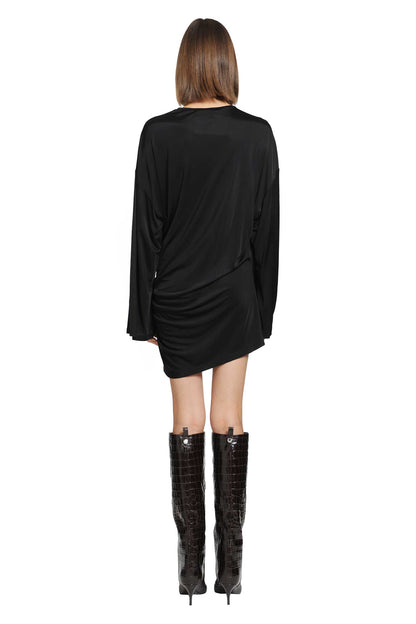 Fluid Viscose Jersey Mini Dress