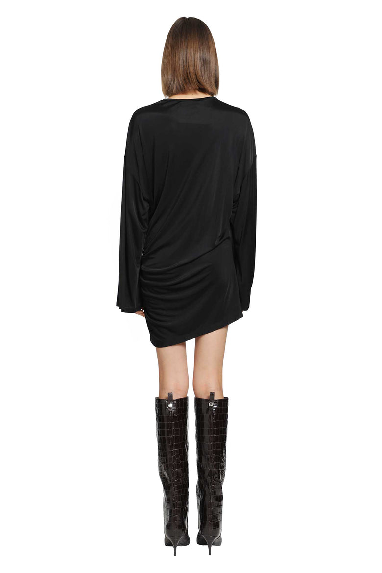 THE ATTICO Fluid Viscose Jersey Mini Dress woman