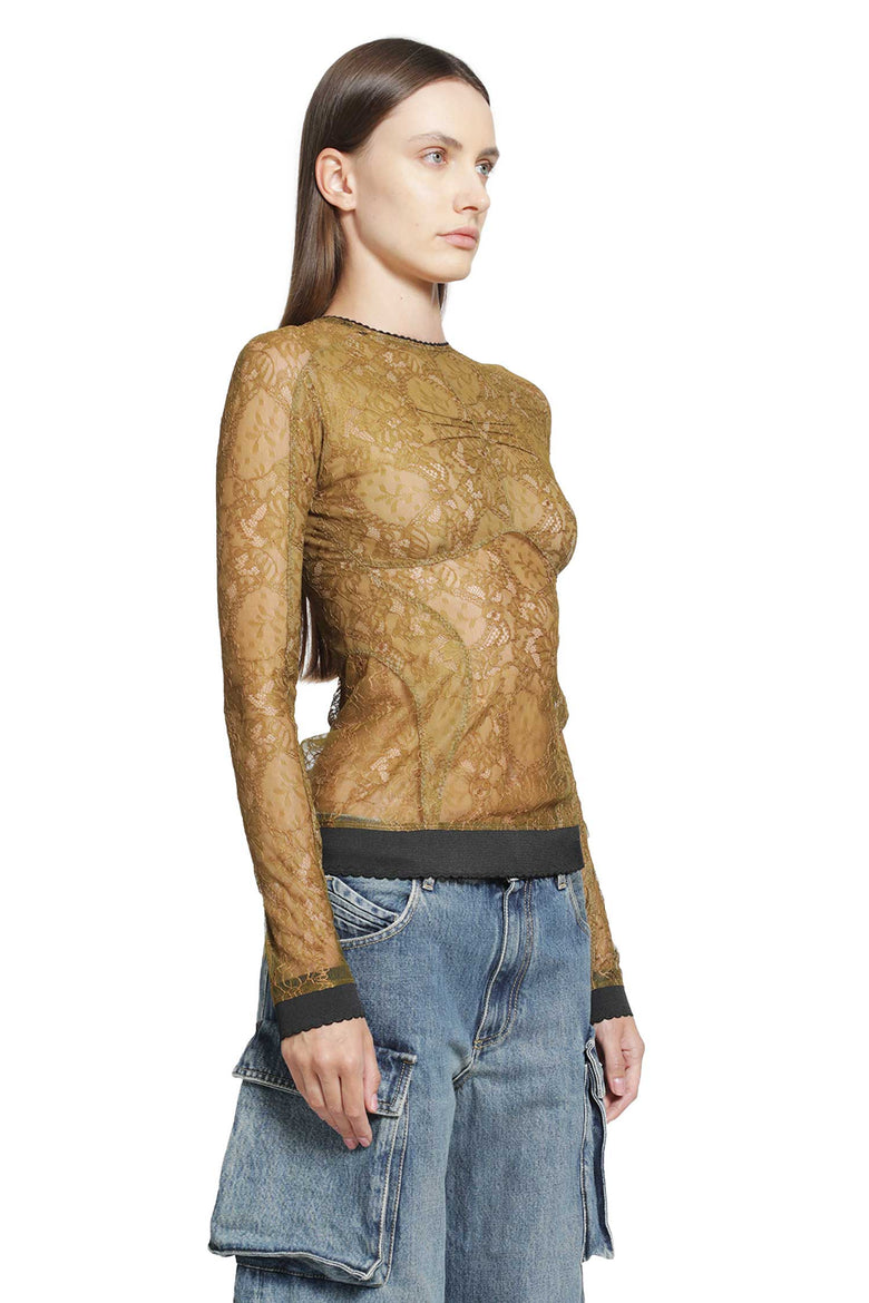 
              THE ATTICO Olive Top woman
            