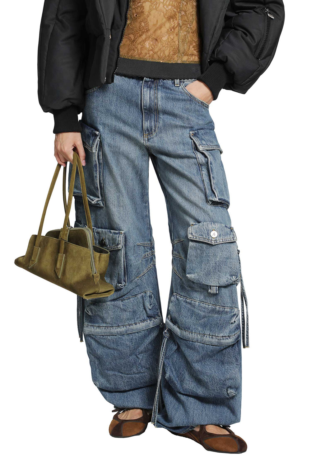 THE ATTICO Fern Cargo Jeans woman