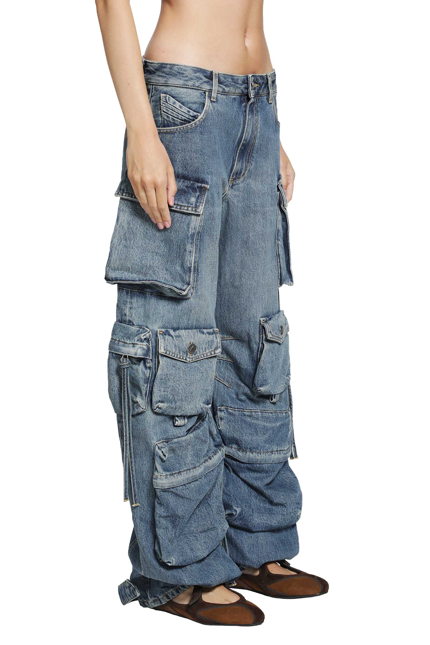 THE ATTICO Fern Cargo Jeans woman