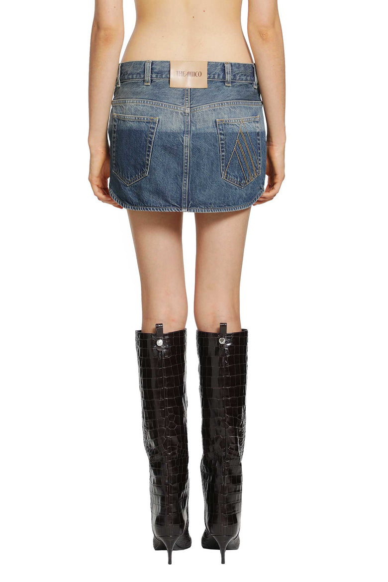 THE ATTICO Denim Mini Skirt woman