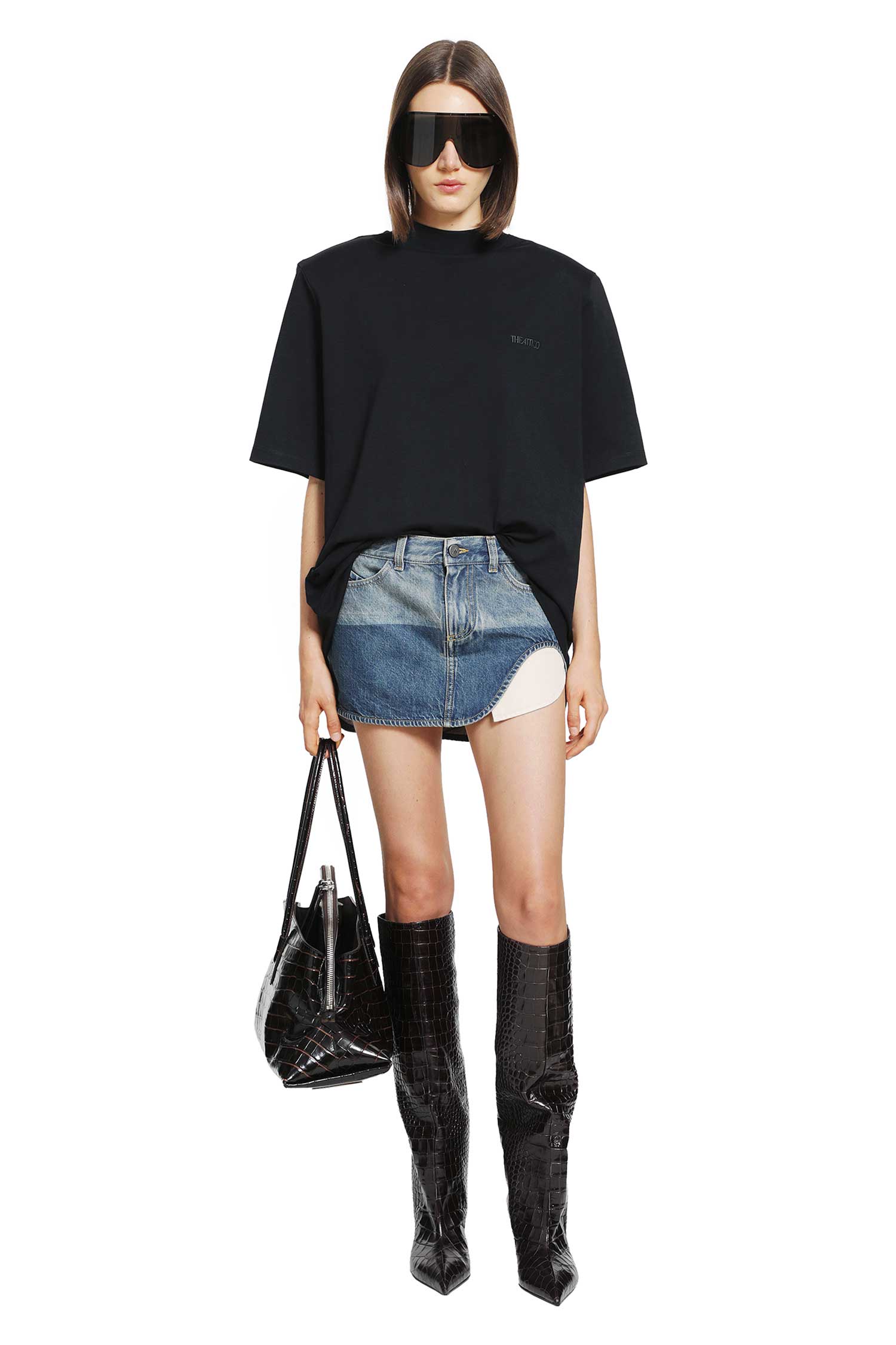 THE ATTICO Denim Mini Skirt woman