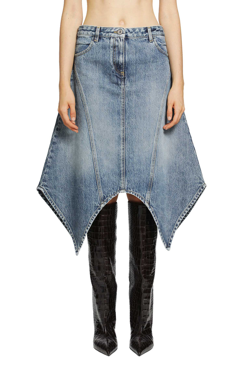 
              THE ATTICO Denim Midi Skirt woman
            