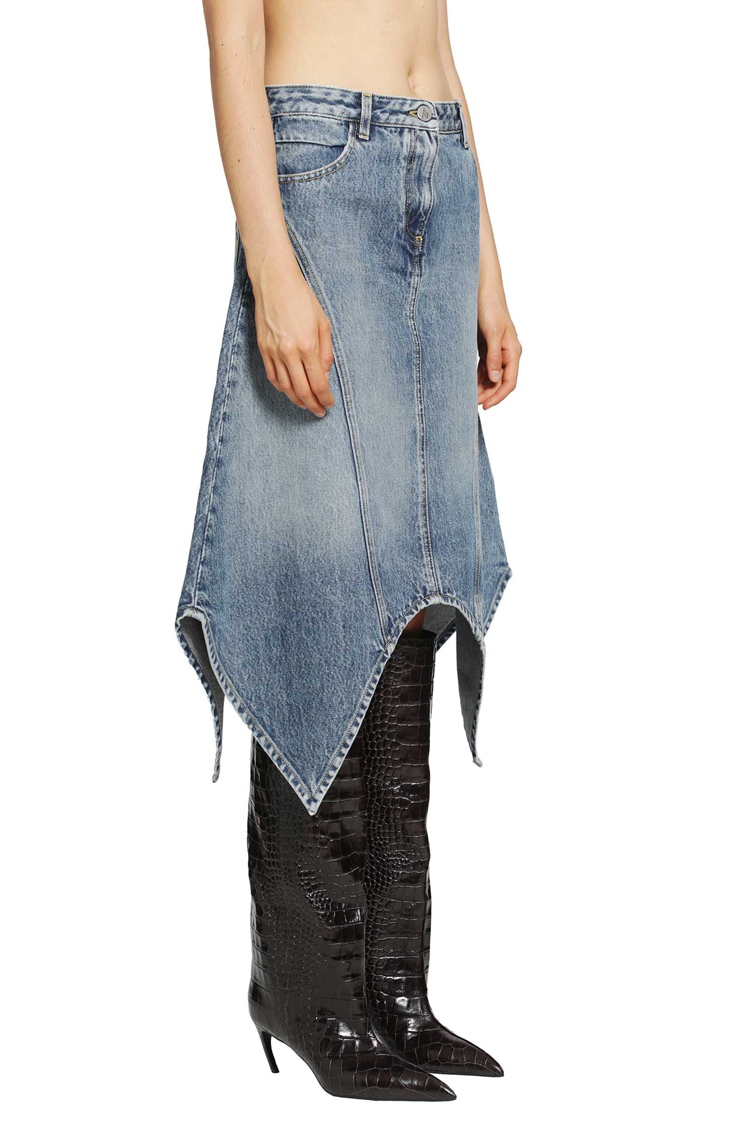 Denim Midi Skirt